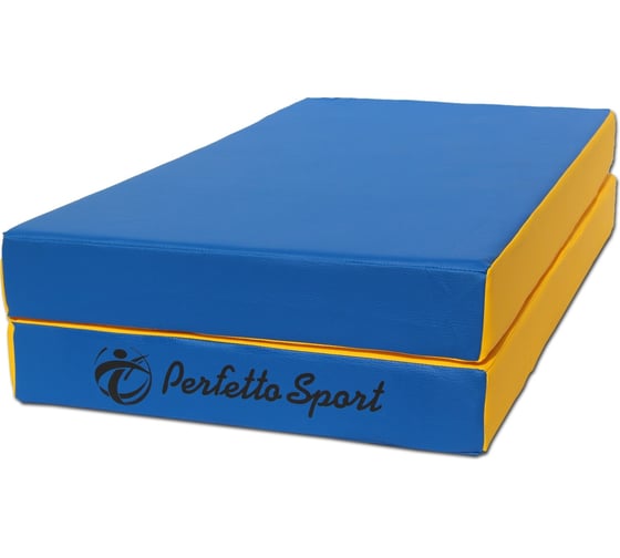 Изображение товара Складной мат Perfetto sport № 3, 100х100х10 см, сине/жёлтый СГ000000399
