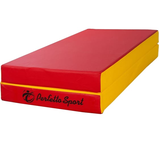 Изображение товара Складной мат Perfetto sport № 3, 100х100х10 см, красно/жёлтый СГ000000398