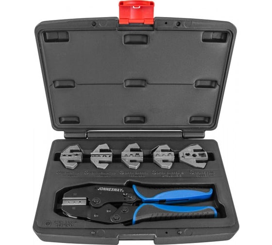 Изображение товара Обжимные клещи со вставками в наборе, 7 предметов Jonnesway AR030058 49993