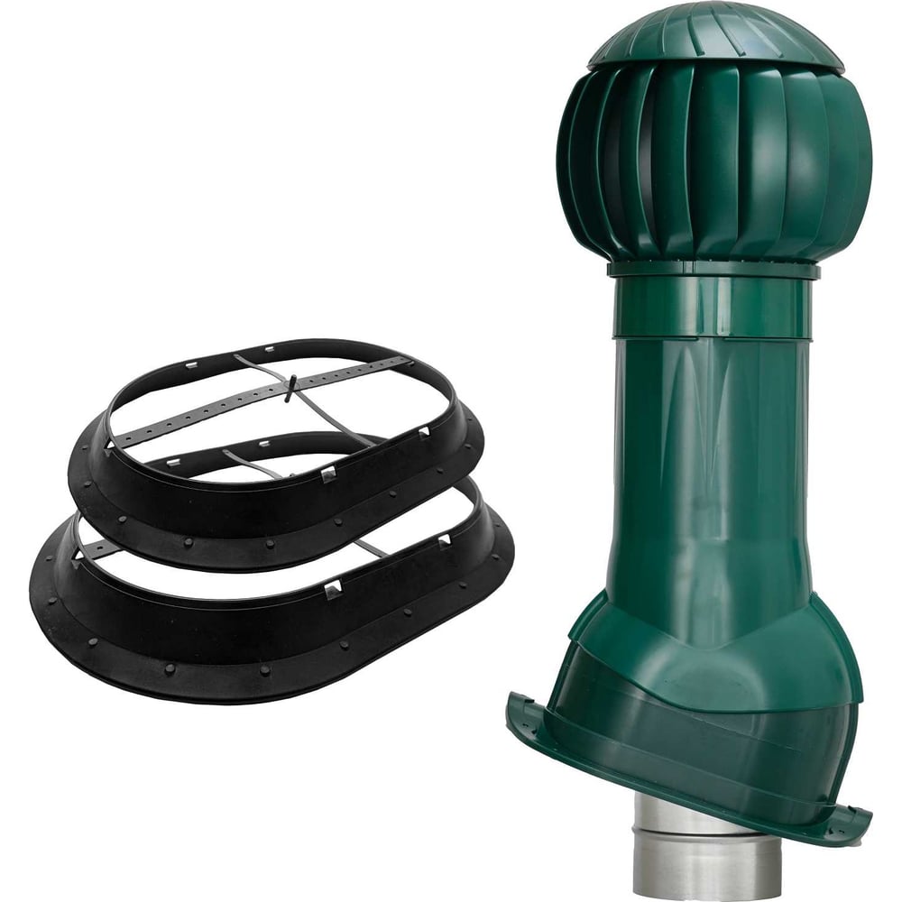 Изображение товара Комплект вентиляции для металлочерепицы Monterrey с гидрозатвором Gervent зеленый 900 мм