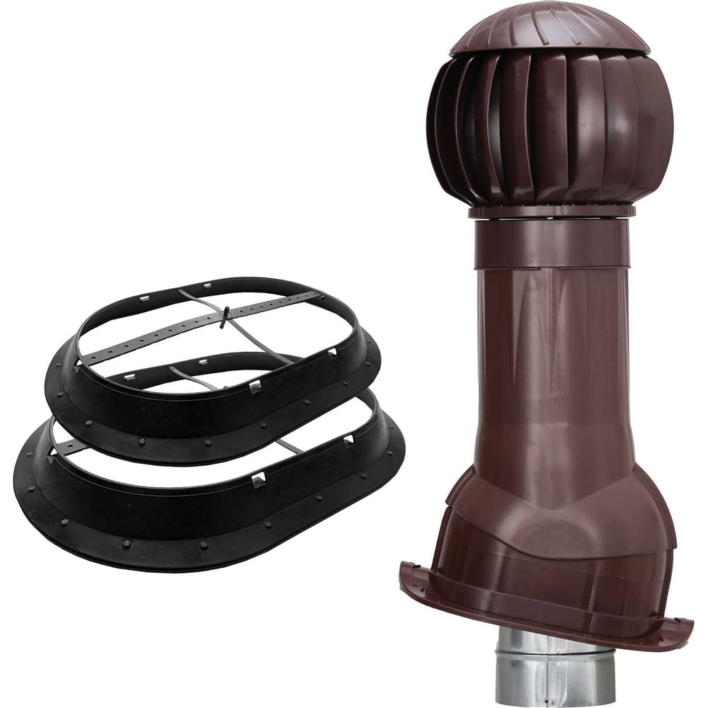 Изображение товара Комплект вентиляции для металлочерепицы Monterrey с гидрозатвором Gervent коричневый