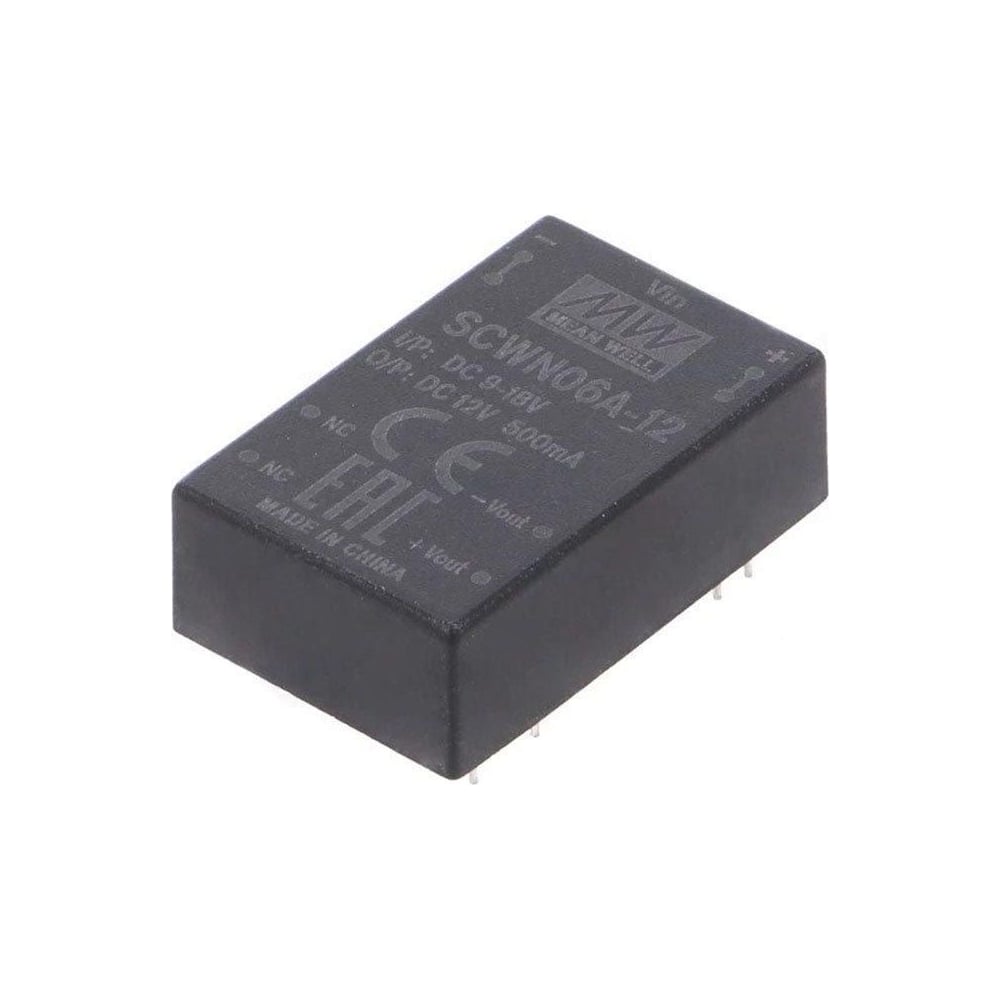 Изображение товара Преобразователь Mean Well DC-DC SCWN06A-12 Т03025558 12В 0.5А компактный