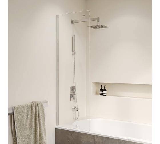 Изображение товара Шторка на ванну RGW 40x150 SC-056-8 Хром/Прозрачное/8 мм 35110562840-11