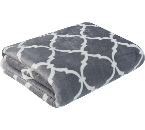 Изображение товара Покрывало-плед Guten Morgen Шерпа, Жаккардовый, Беатриче серый, 130x150 см Пш-Бсер-130-150