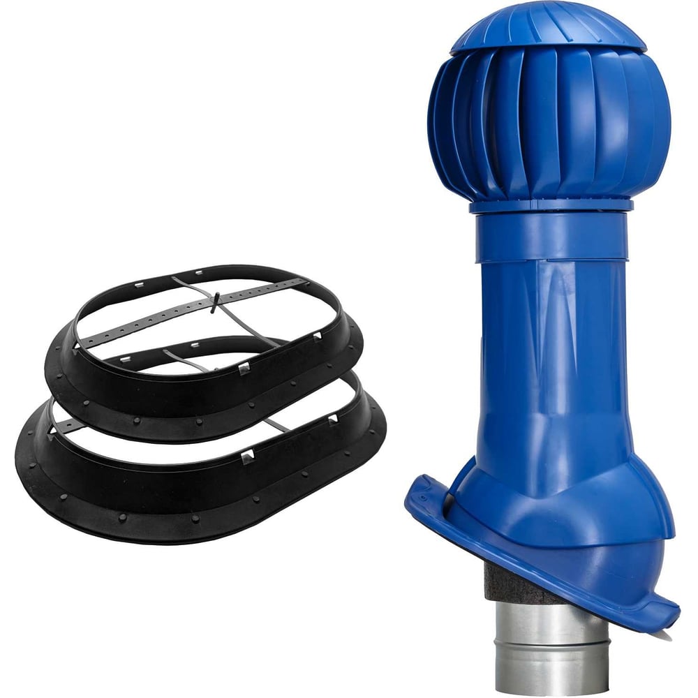 Изображение товара Комплект вентиляции для металлочерепицы Monterrey с кольцом гидрозатвора Gervent синий