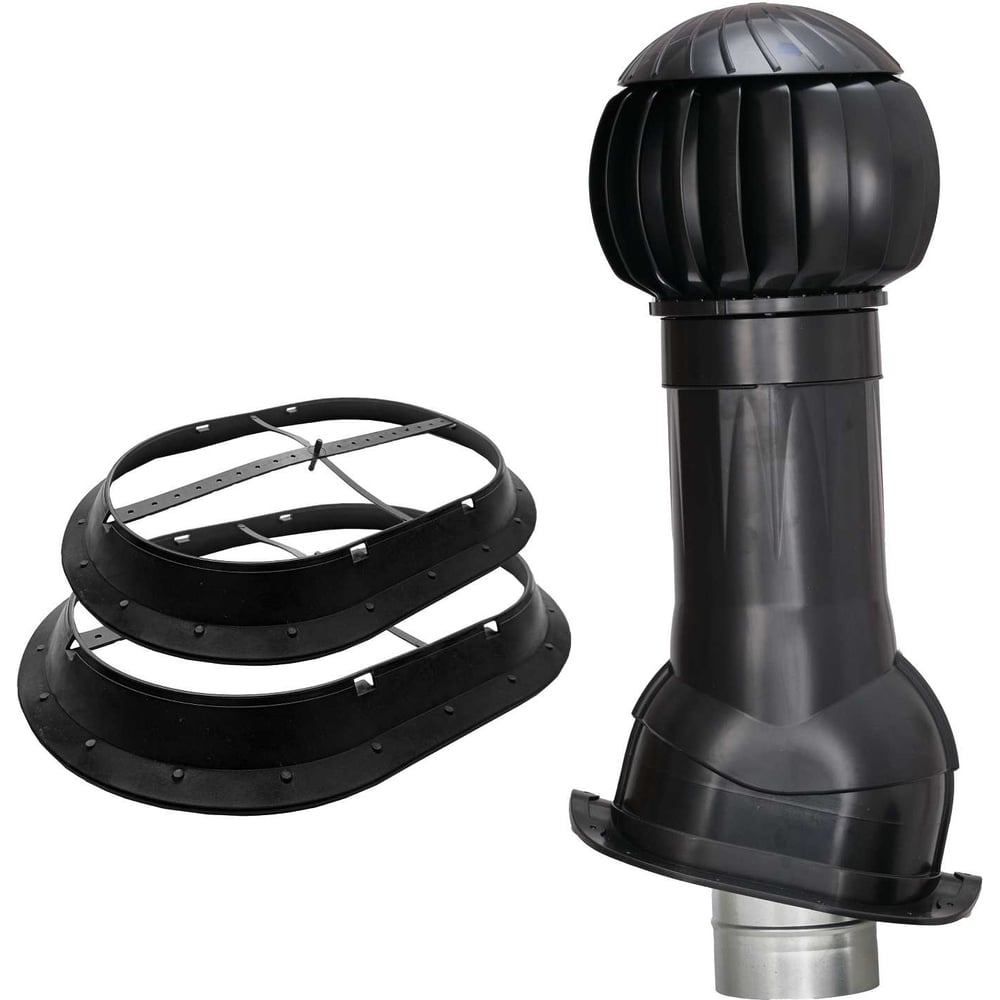 Изображение товара Комплект вентиляции для металлочерепицы Monterrey с гидрозатвором Gervent черный