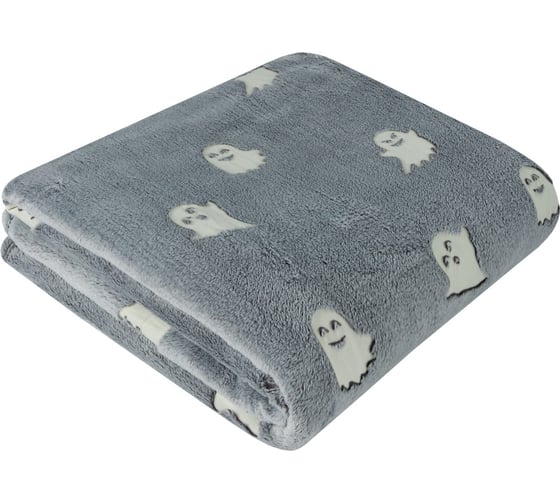 Изображение товара Покрывало-плед для детей Guten Morgen Велсофт, Жаккардовый, Привидения, 150x200 см ПФЖ-Прив-150-200