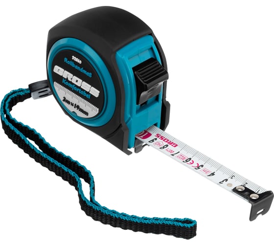 Изображение товара Рулетка Komfortabel, 3 м х 19 мм обрезиненный корпус GROSS 32560
