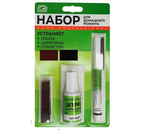 Изображение товара Набор для реставрации мебели, домашнего ремонта Resmat черный арт. 2916