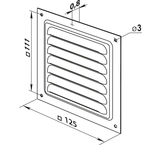 Изображение товара Решетка met grey Zernberg 1313 10225071