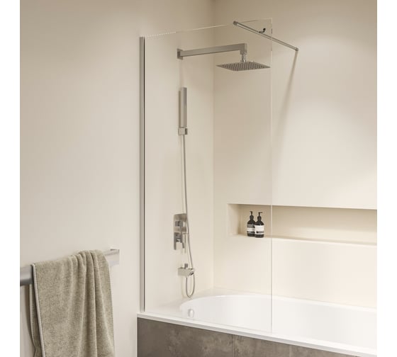 Изображение товара Шторка на ванну RGW 70x150 SC-052 Хром/Прозрачное/10 мм 35115207-11