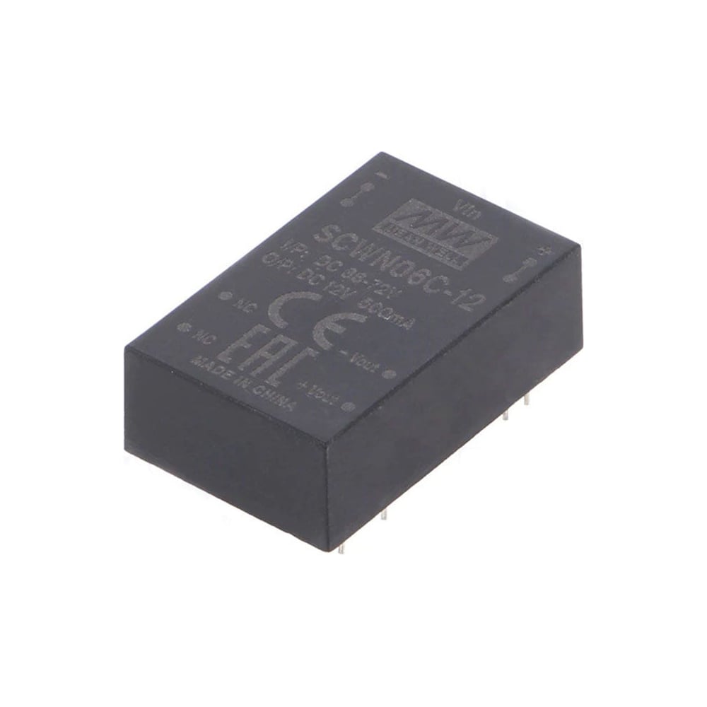 Изображение товара Преобразователь Напряжения DC-DC Mean Well SCWN06C-12 Т03025572 12В 0.5А