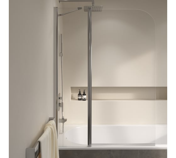 Изображение товара Шторка на ванну RGW 90x140 SC-011 Хром/Прозрачное/6 мм 351101109-11