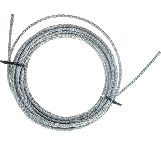 Изображение товара Стальной трос для растяжки DIN 3055 6 мм упак. 15м-накл. Tech-Krep 127935