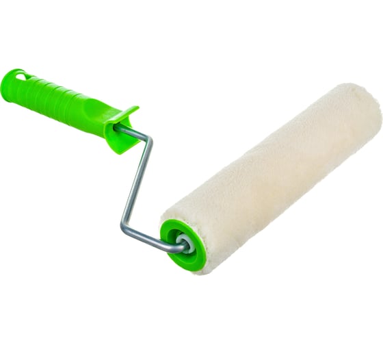 Изображение товара Валик СИБРТЕХ ВЕЛЮР с ручкой, 200 мм, ворс 5 мм, D 36 мм, D ручки - 6 мм 80134