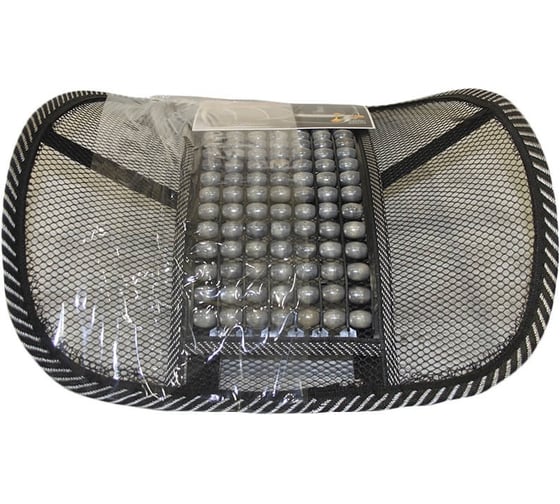 Изображение товара Поясничная поддержка Nova Bright fusion с массажером из деревянных шариков серого с патиной, 38x40 см /47566 47109