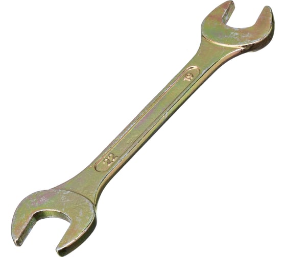 Изображение товара Рожковый ключ, 19x22 мм, желтый цинк СИБРТЕХ 14311