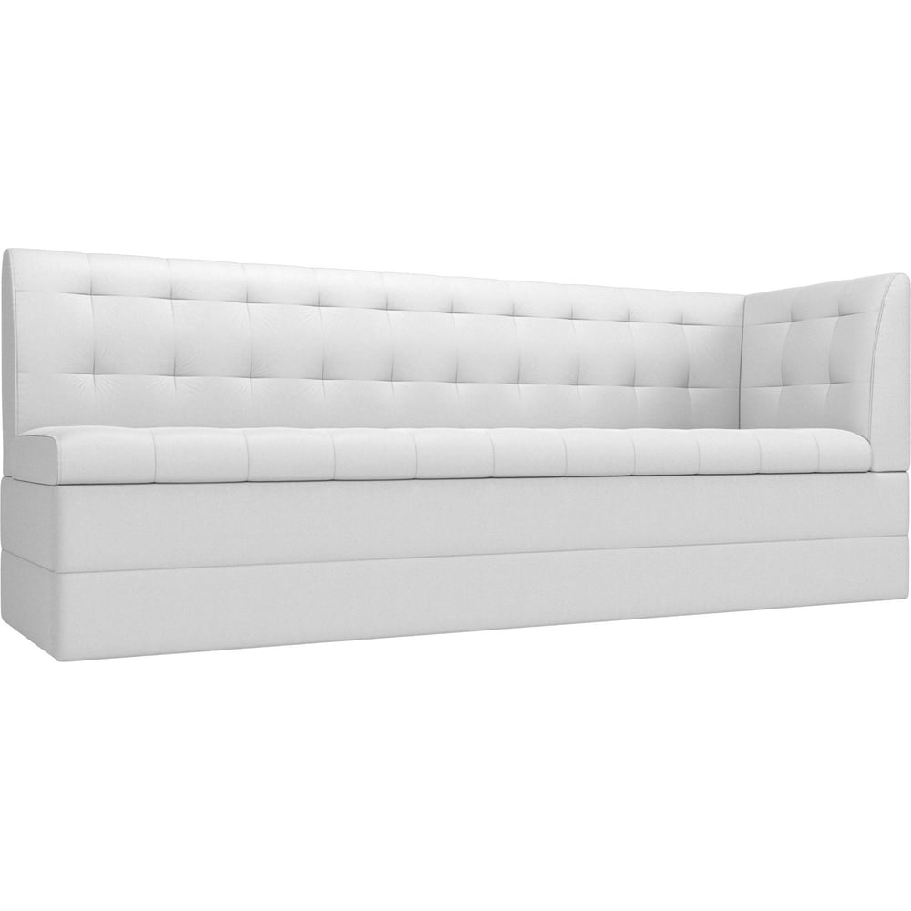 Изображение товара Кухонный диван Бриз с углом справа белого цвета 1810х850х620 мм