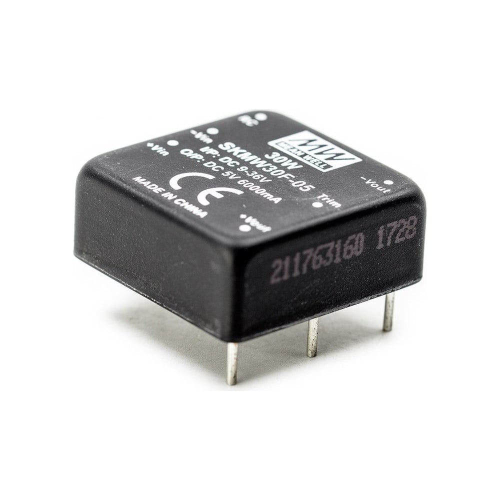 Изображение товара Преобразователь напряжения Mean Well SKMW30F-05, 5 В, 6 А, линейный конвертер