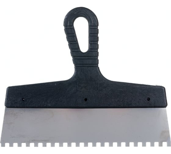 Изображение товара Шпатель из нержавеющей стали, 250 мм, зуб 6x6 мм, пластмассовая ручка СИБРТЕХ 85465