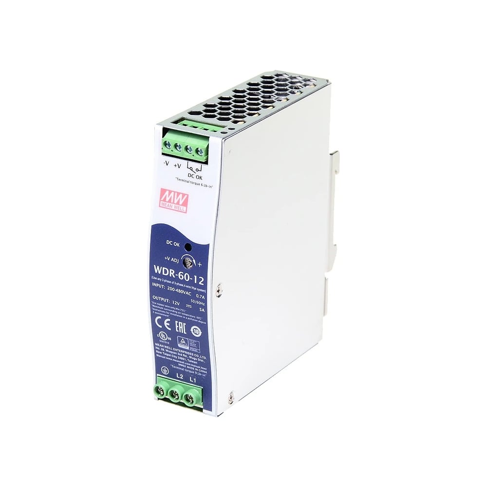 Изображение товара Промышленный источник питания Mean Well AC-DC WDR-60-12