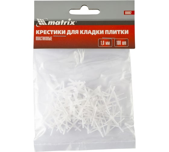 Изображение товара Крестики (100 шт; 1 мм) для кладки плитки MATRIX 88082