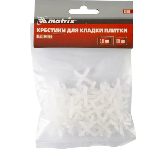 Изображение товара Крестики (100 шт; 3 мм) для кладки плитки MATRIX 88090