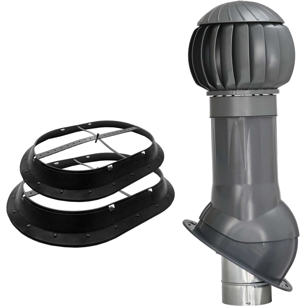 Изображение товара Комплект вентиляции для кровли из битумной черепицы Gervent графит КБИТ+КГ