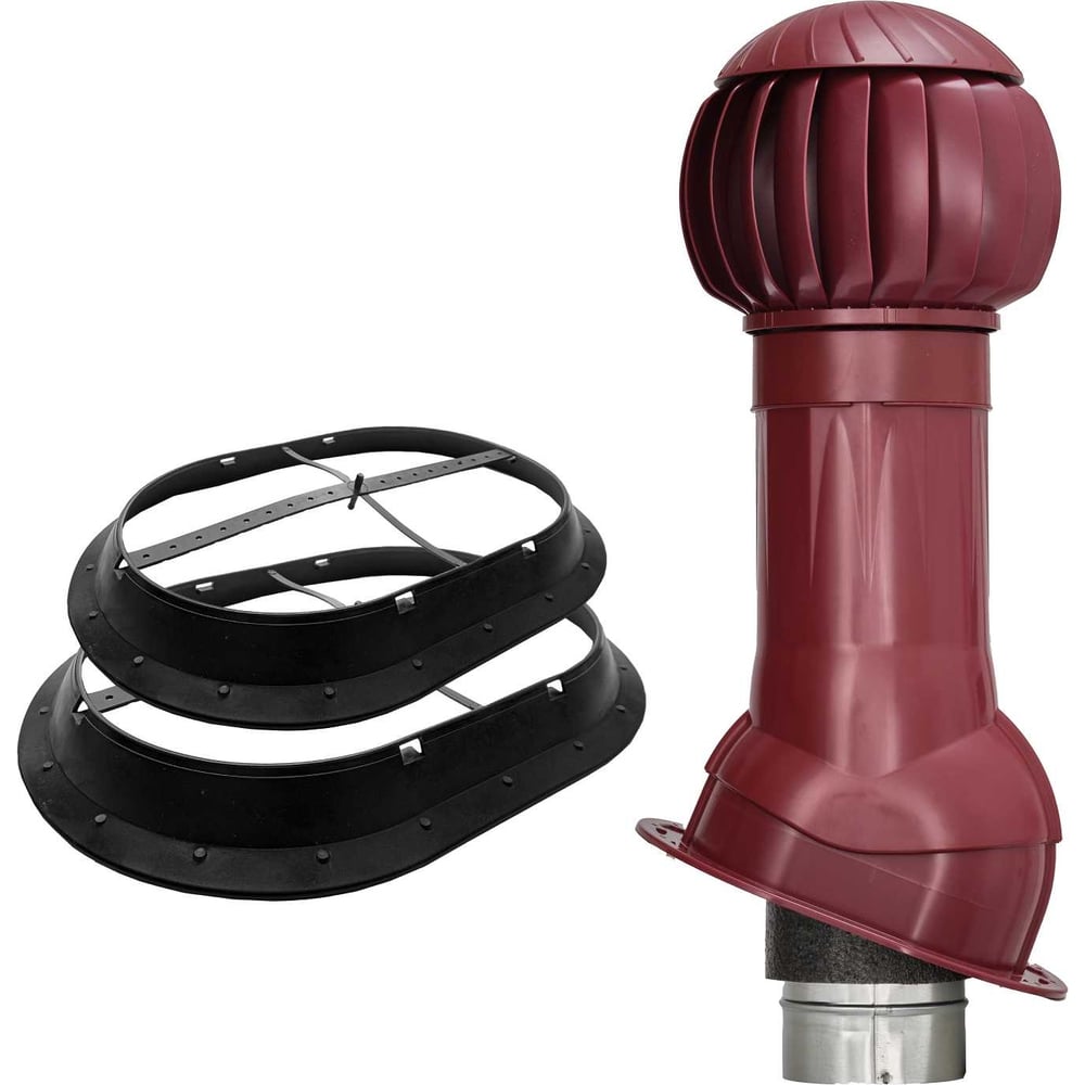 Изображение товара Комплект вентиляции для кровли из битумной черепицы с гидрозатвором Gervent малиновый