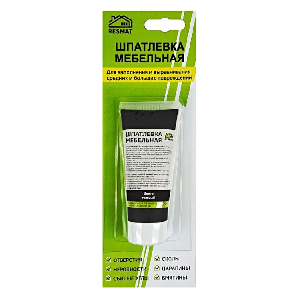 Изображение товара Мебельная шпатлевка Resmat венге темный 55 г