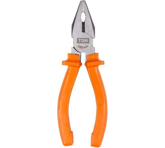 Изображение товара Пассатижи (плоскогубцы) TDM ELECTRIC с пластиковыми рукоятками, углеродистая сталь, 160 мм, серия "Гранит" SQ1009-0101