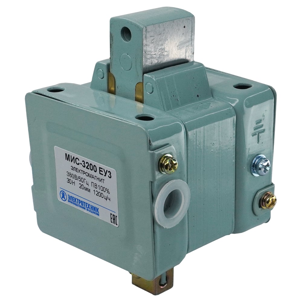 Изображение товара Электромагнит Электротехник МИС-3200 ЕУ3 380В толкающее исполнение IP20