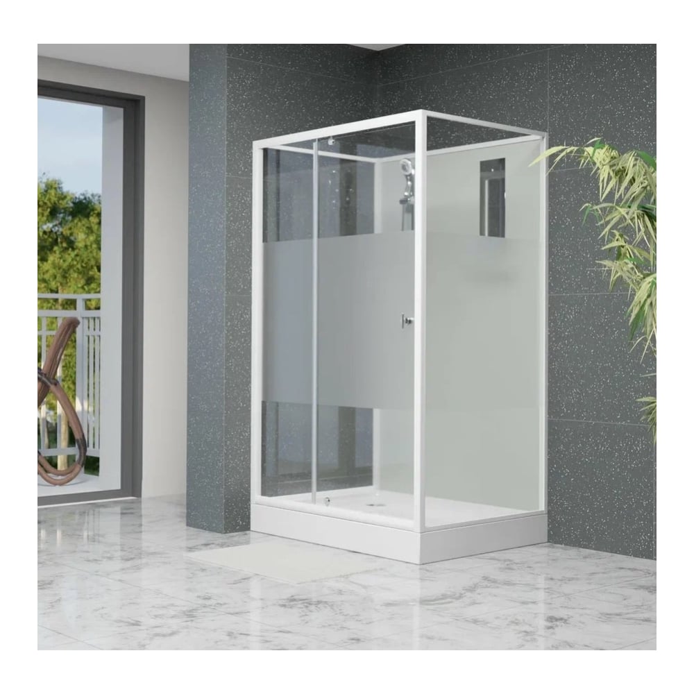 Изображение товара Квадратная душевая кабина RGW AN-207 70x70 с акриловым поддоном и зеркалом