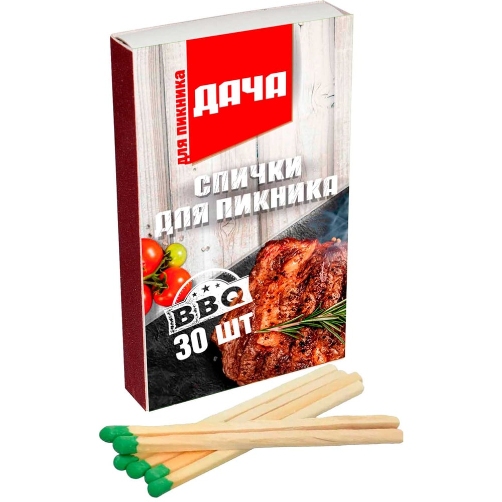 Изображение товара Спички для пикника СОЮЗГРИЛЬ Дача 30 шт безопасность и надежность