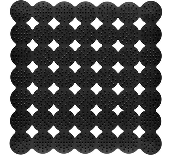 Изображение товара Коврик для душа МУЛЬТИДОМ массажный, 43x45 см (черный) ПТ72-69