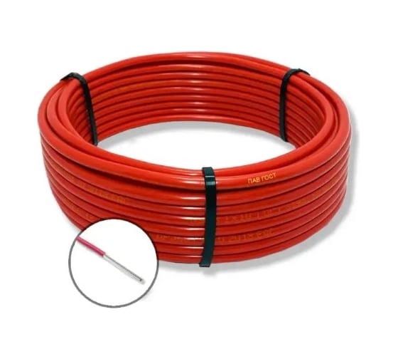 Изображение товара Установочный провод ПРОВОДНИК пав 1x10 мм2 красный, 20м OZ251820L20