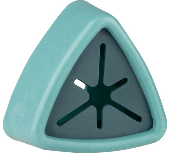 Изображение товара Держатель для полотенец Рыжий кот на самоклеящейся основе, объемный треугольник, зеленый, пластмасса 105894