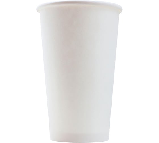 Изображение товара Одноразовый стакан Комус бумажный, однослойный, d-90 мм, 400 мл, белый 50 шт. 499895