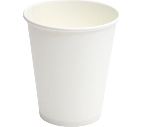 Изображение товара Одноразовый стакан Комус бумажный, 1 слой, d-80 мм, 200/250мл, белый, 50 шт. 905678