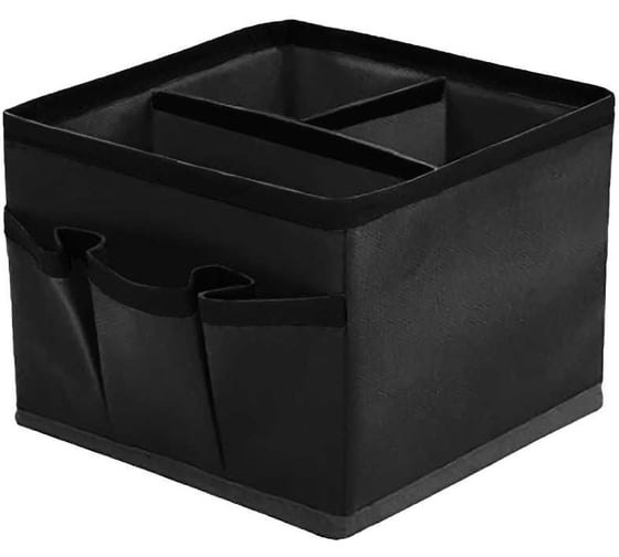 Изображение товара Органайзер для косметики Рыжий кот спанбонд, 15x15x12 см, черный 312630