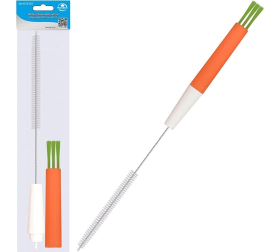 Изображение товара Щетка-ершик для чистки труднодоступных мест МУЛЬТИДОМ длина 24 см VL58-283