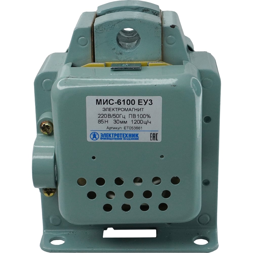 Изображение товара Электромагнит Электротехник МИС-6100 ЕУ3 380 В тянущее исполнение IP20