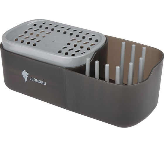 Изображение товара Диспенсер для моющего средства Leonord Sauber с держателем для губки и органайзером 105851