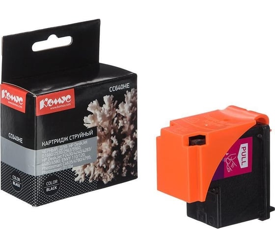 Изображение товара Струйный картридж Комус 121 cc640he черный, для dj d2563f4283 1613700