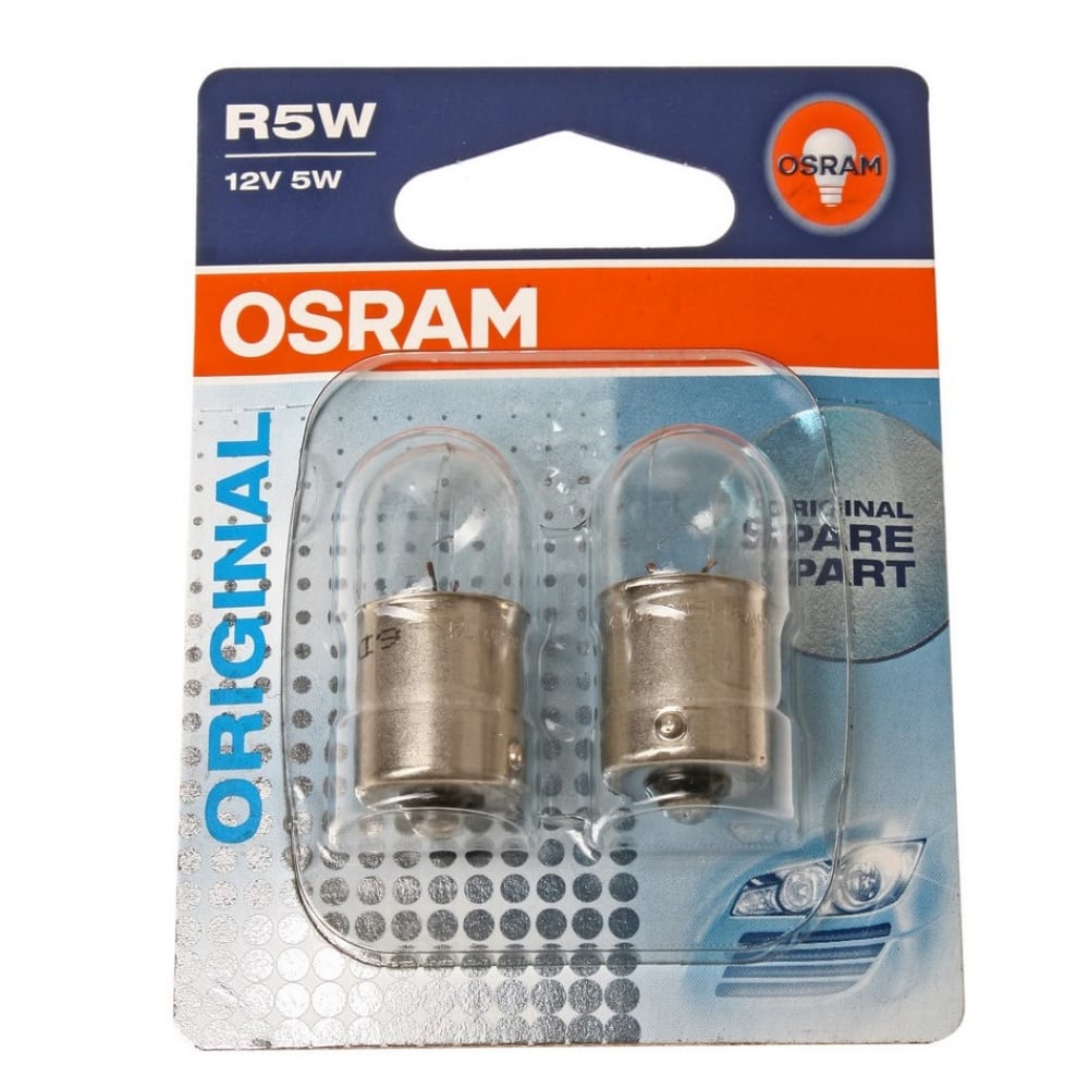 фото Автолампа, 2шт. osram r5w ba15s 12v, 1,10 5007-02b