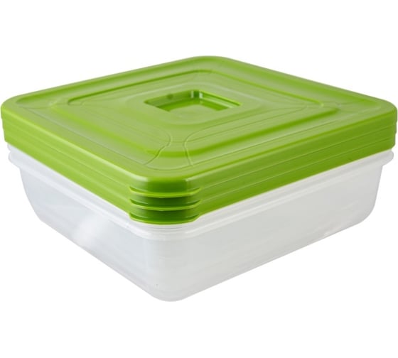 Изображение товара Комплект контейнеров Полимербыт Practic 3 шт., для СВЧ, 0.9 л 438930300