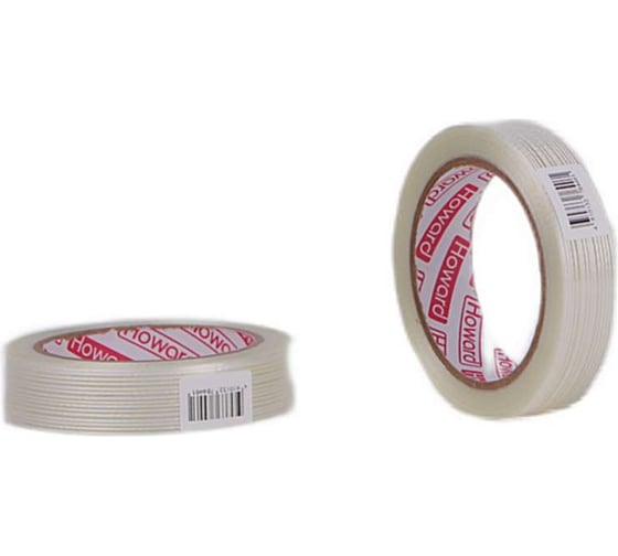 Изображение товара Клейкая лента усиленная продольными стеклонитями HOWARD 25мм х 50м ЦБ-00006576