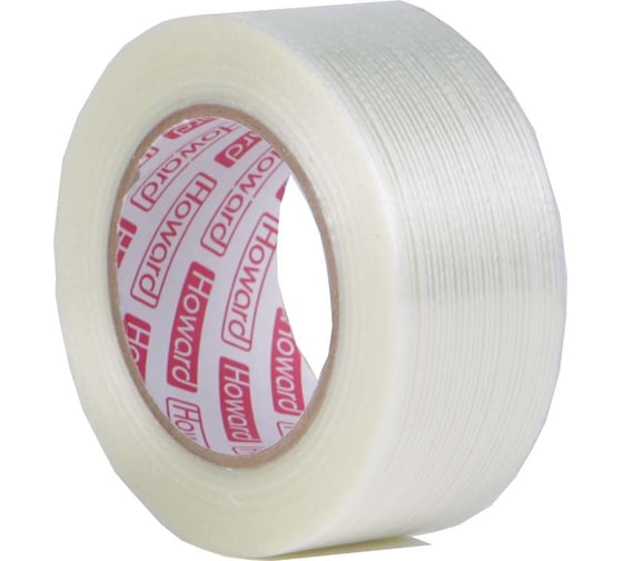 Изображение товара Клейкая лента усиленная продольными стеклонитями HOWARD 50мм х 50м ЦБ-00005953