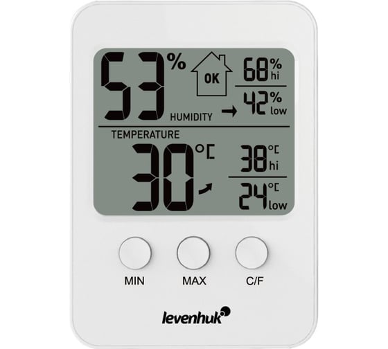 Изображение товара Термогигрометр Levenhuk Wezzer BASE L30, белый 78886