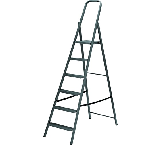 Изображение товара Компактная, стальная стремянка СИБРТЕХ 6 ступеней 97946